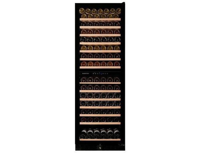 Dunavox Freestanding Tall Dual Zone Wine Cooler - 166 Bottle 600mm Black - DX-166.428DBK