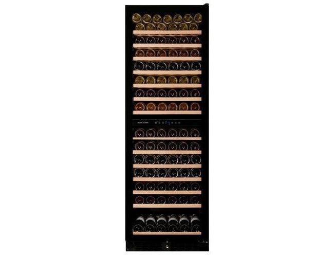 Dunavox Freestanding Tall Dual Zone Wine Cooler - 166 Bottle 600mm Black - DX-166.428DBK