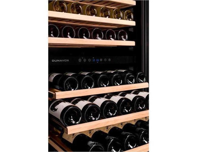 Dunavox Freestanding Wine Cooler - 94 Bottle Dual Zone 600mm Black - DX-94.270DBK