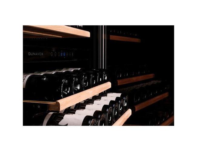Dunavox Freestanding Wine Cooler - 94 Bottle Dual Zone 600mm Black - DX-94.270DBK