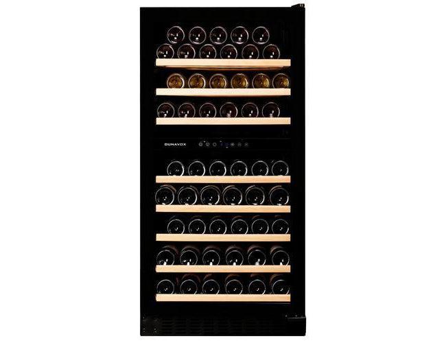 Dunavox Freestanding Wine Cooler - 94 Bottle Dual Zone 600mm Black - DX-94.270DBK