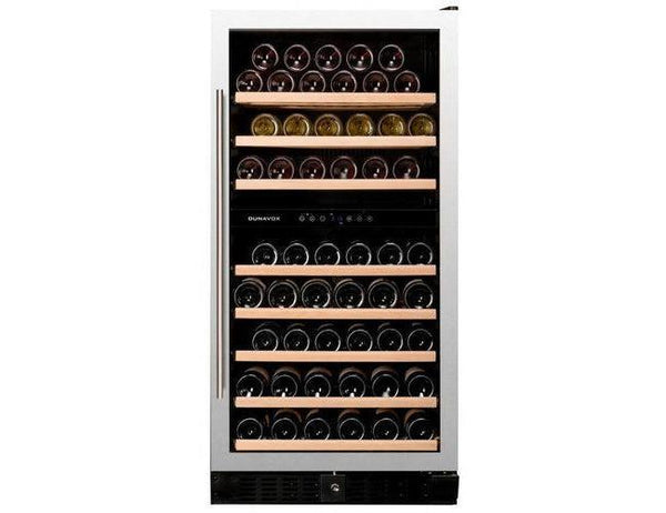 Dunavox Freestanding Wine Fridge - 94 Bottle Dual Zone 600mm Stainless Steel - DX-94.270SDSK