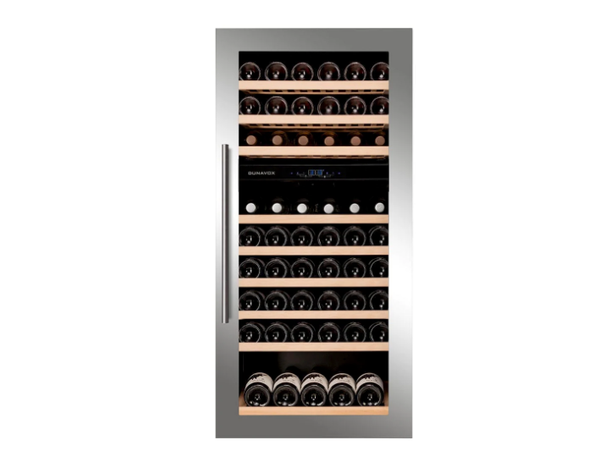 Dunavox Integrated 600mm Wine Fridge - Dual Zone Stainless Steel 72 Bottle - DAVS-72.185DSS