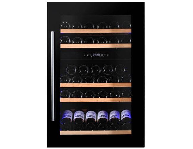 Dunavox Integrated Black Wine Cooler - Dual Zone 600mm 49 Bottle - DAVS-49.116DB