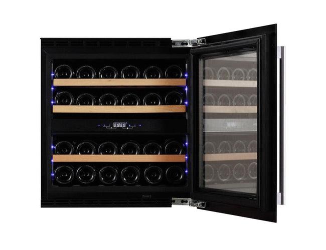 Dunavox Integrated Dual Zone Wine Fridge - 600mm Black 25 Bottle - DAVS-25.63DB