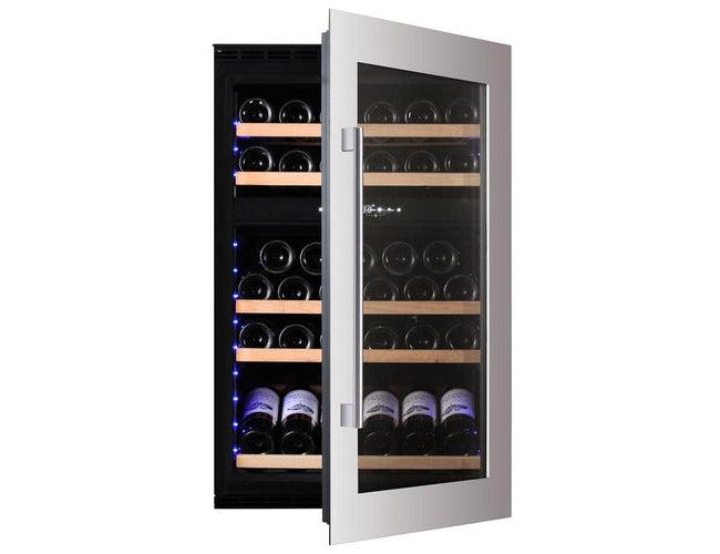 Dunavox Integrated Dual Zone Wine Fridge - 600mm Stainless Steel 52 Bottle - DAVS-49.116DSS