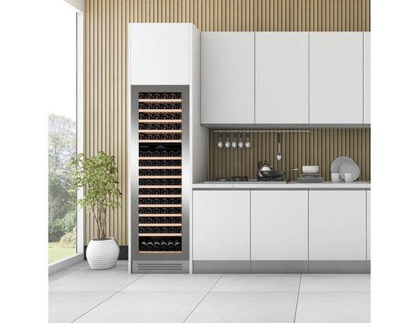 Dunavox Integrated Wine Cooler - Dual Zone 600mm Stainless Steel 114 Bottle - DAVG-114.288DSS.TO