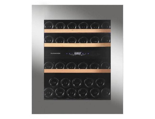 Dunavox Integrated Wine Cooler - Dual Zone 600mm Stainless Steel 32 Bottle - DAVG-32.80DSS.TO