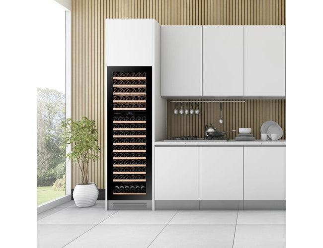 Dunavox Integrated Wine Fridge - Dual Zone 600mm Black 114 Bottle - DAVG-114.288DB.TO