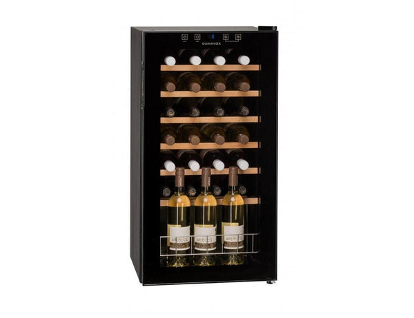 Dunavox Mini Freestanding Wine Fridge - 430mm Black 28 Bottle - DXFH-28.88