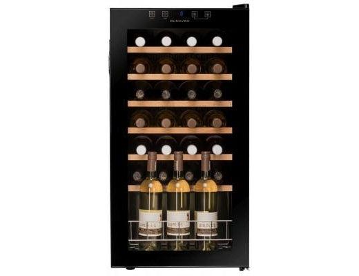 Dunavox Mini Freestanding Wine Fridge - 430mm Black 28 Bottle - DXFH-28.88