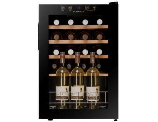 Dunavox Small Freestanding Wine Cooler - 430mm Black 20 Bottle - DXFH-20.62