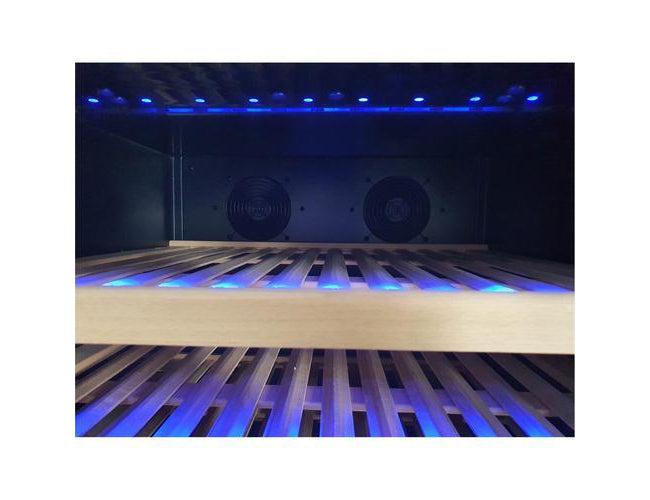 Dunavox Tall Wine Fridge - Dual Zone 655mm Stainless Steel 181 Bottle - DX-181.490SDSK