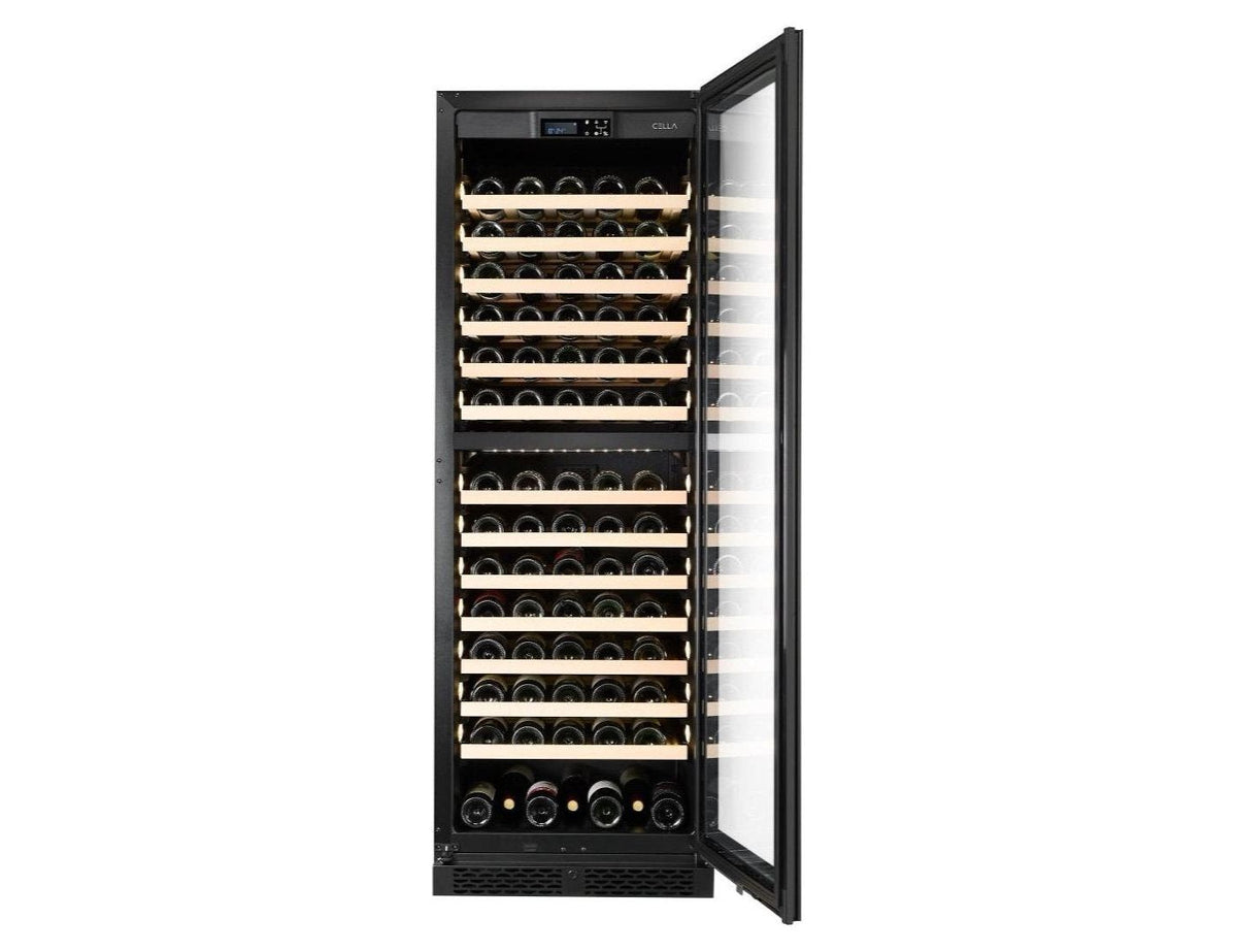 CELLA - 154 bottle Dual Zone Wine Cooler - FWS154D-BLACK