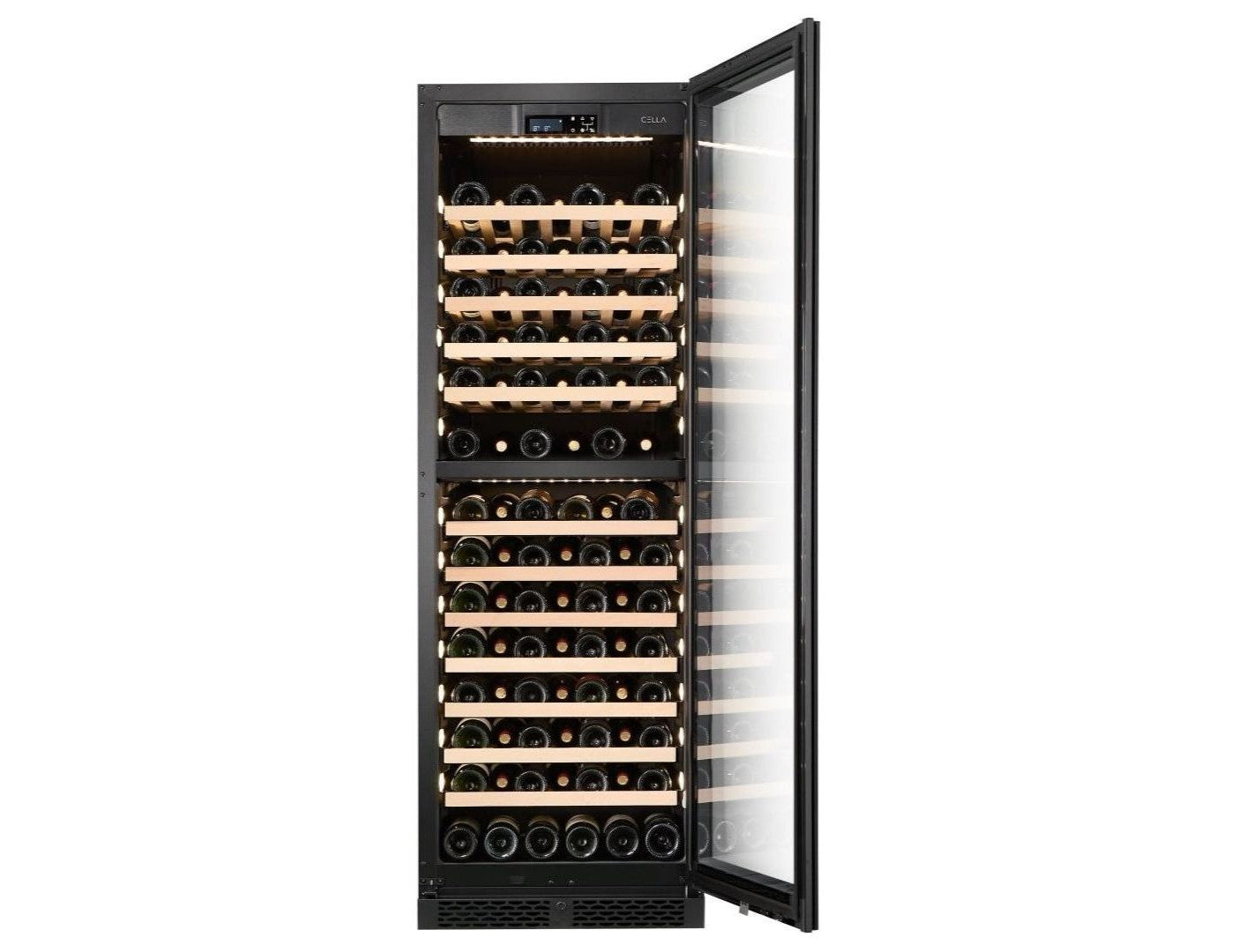 CELLA - 101 bottle Dual Zone Wine Cooler - FWS93D-BLACK