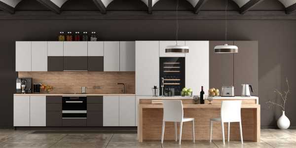Integrated Wine Cooler In Kitchen
