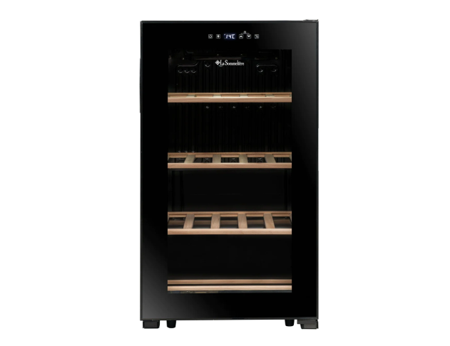 La Sommelière Freestanding Black Wine Fridge - 480mm 36 Bottle - LS36BLACK