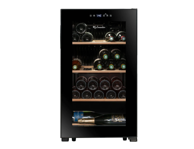 La Sommelière Freestanding Black Wine Fridge - 480mm 36 Bottle - LS36BLACK