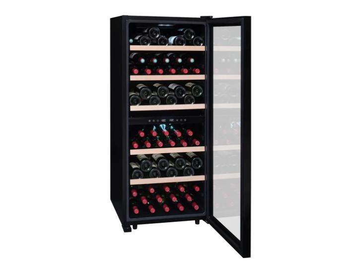 La Sommelière Freestanding Black Wine Fridge - Dual Zone 550mm 102 Bottle - SLS102DZ