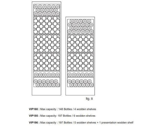 La Sommelière VIP160 - Multizone - 160 Bottles - Freestanding - 595mm Wide