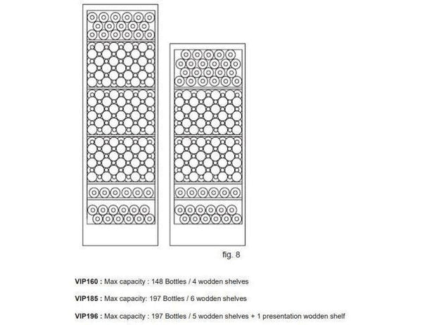 La Sommelière Freestanding Wine Cooler - Multi Zone 600mm Stainless Steel - VIP160