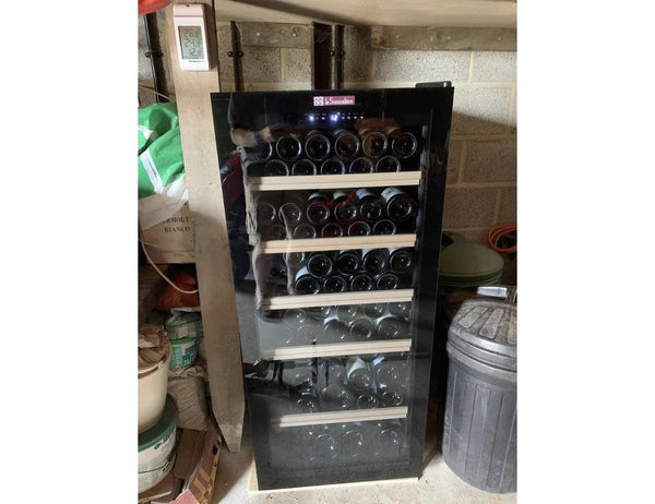 La Sommeliere Wine Cabinet - 600mm Black - CTV178