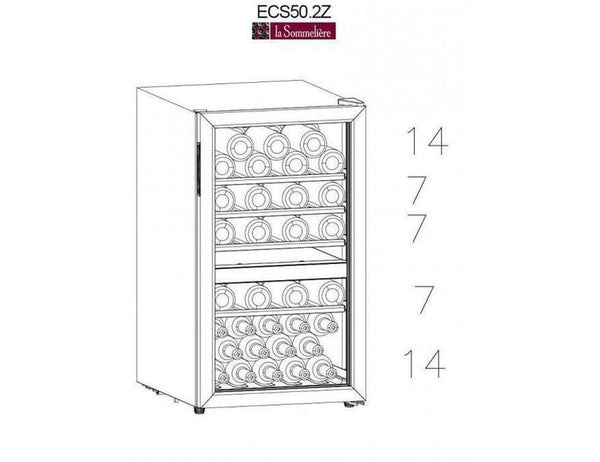 La Sommelière Wine Cooler - Dual Zone 480mm Black - ECS50.2Z