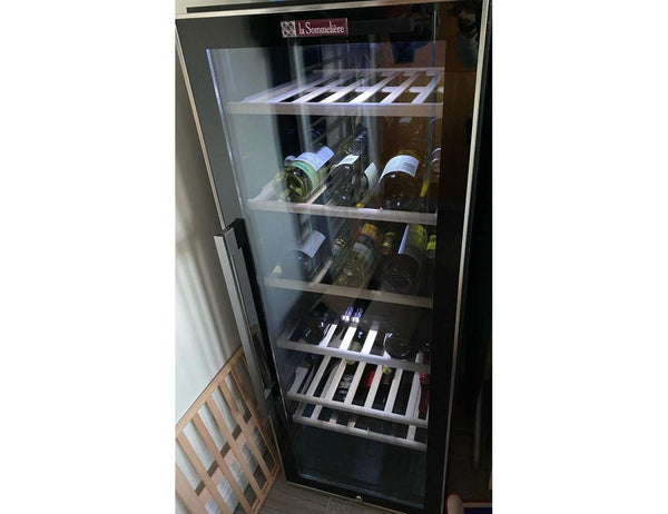 La Sommelière Wine Fridge - Dual Zone 480mm Black - ECS80.2Z