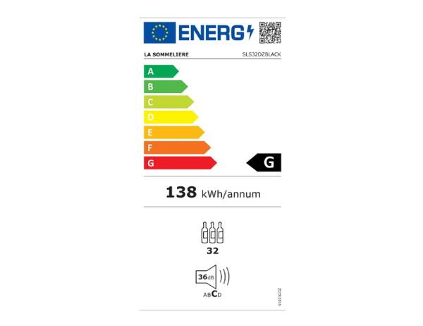 La Sommelière Wine Fridge - Dual Zone Black - SLS32DZBLACK