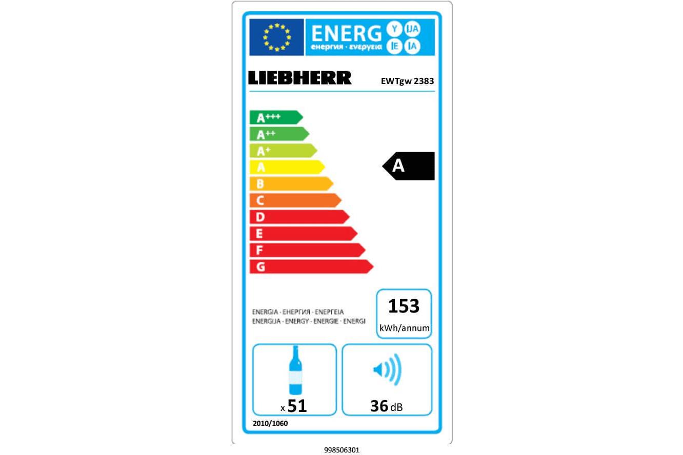 Liebherr Integrated Wine Fridge - Dual Zone 600mm Black - EWTgw 2383