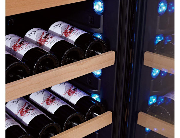 Swisscave Built In Dual Zone Wine Cooler - 600mm Black - WLB460DF-MIX