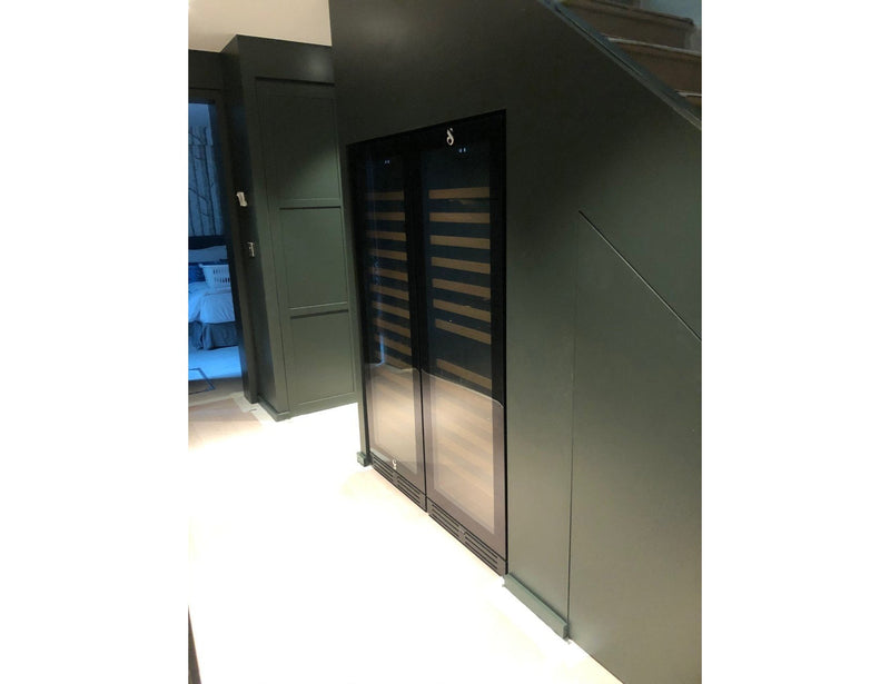 Swisscave Built In Dual Zone Wine Cooler - 600mm Black - WLB460DF-MIX