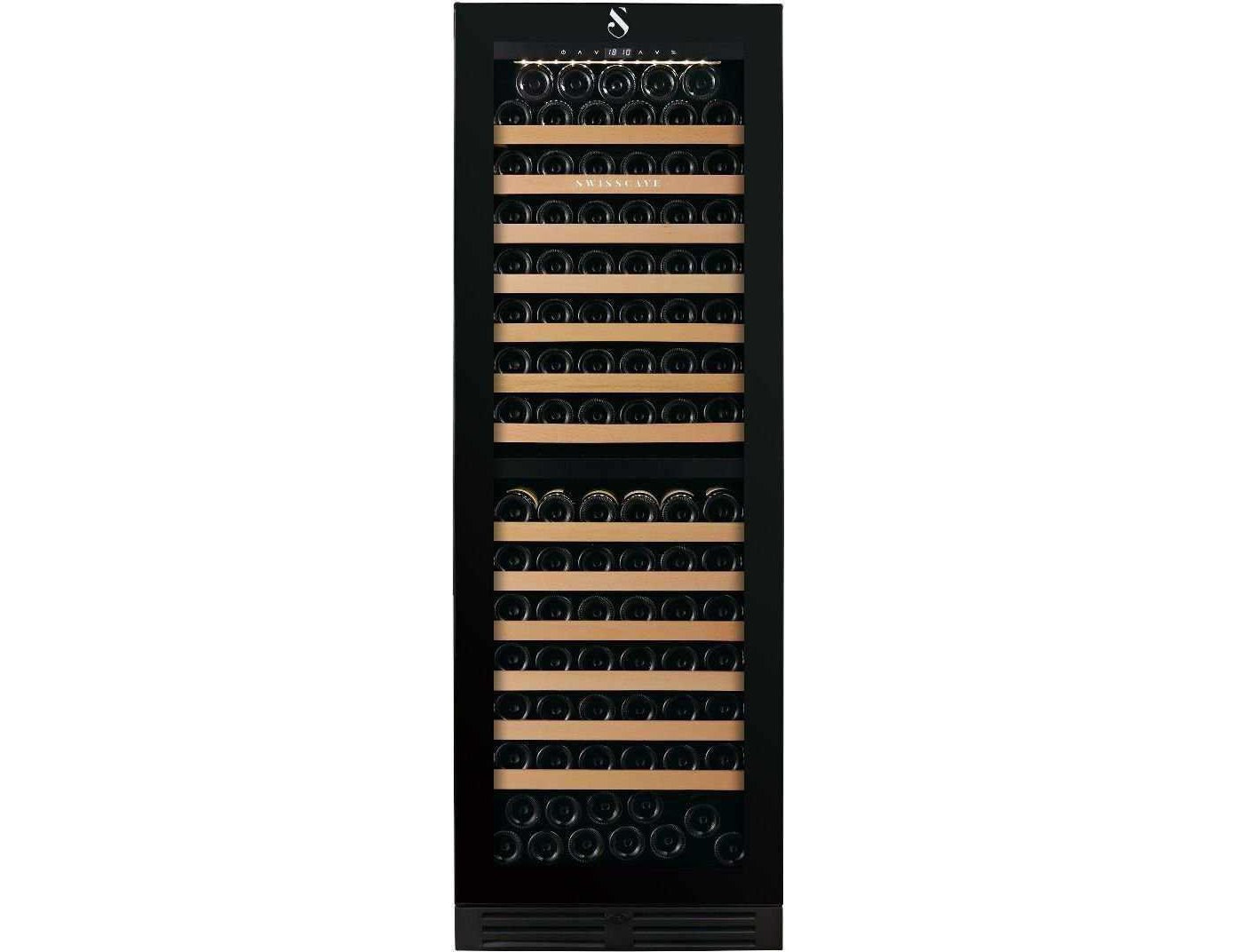 Swisscave Built In Dual Zone Wine Cooler - 600mm Black - WLB460DF-MIX