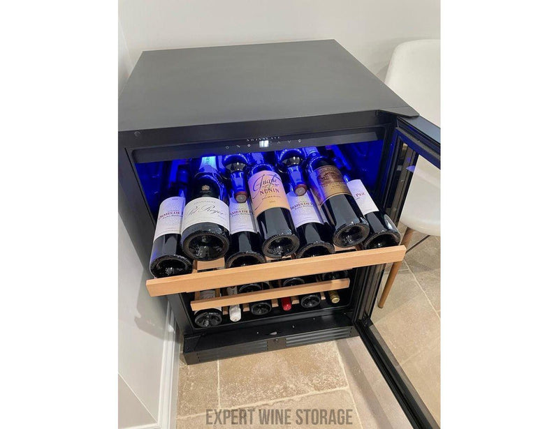 Swisscave Built In Under Counter Wine Cooler - 600mm Black - WL155F