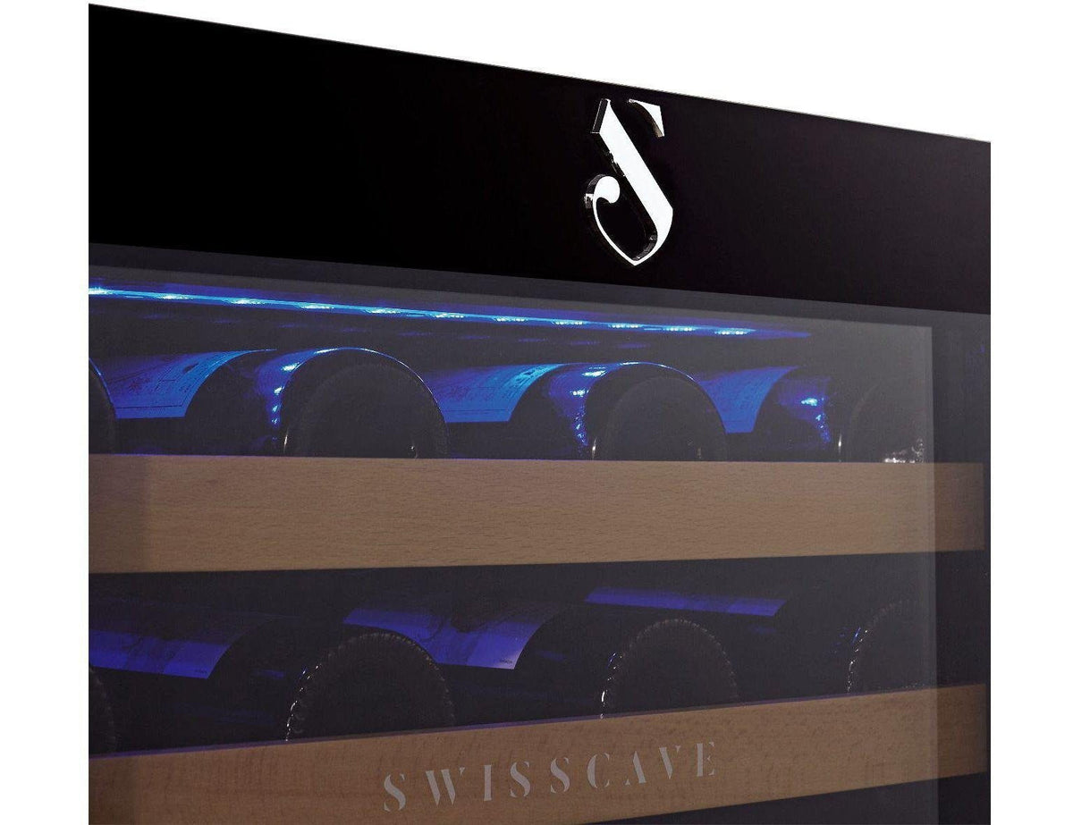 Swisscave Built In Under Counter Wine Cooler - 600mm Black - WL155F