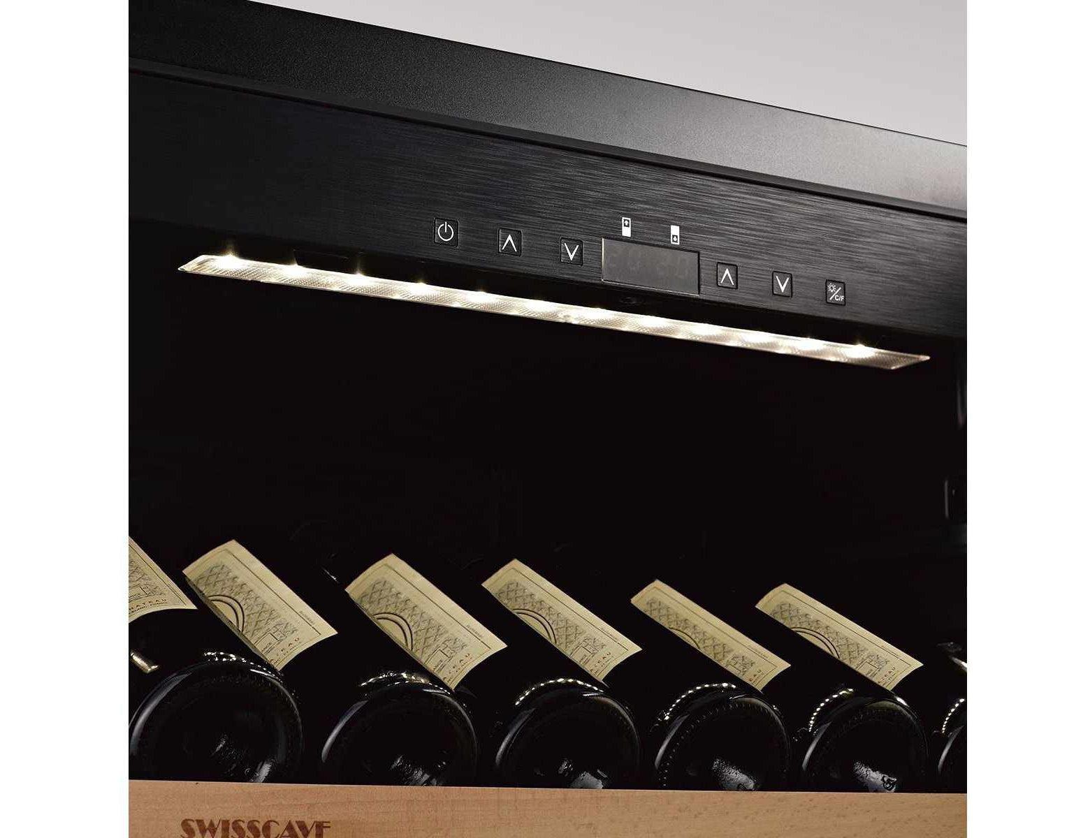 Swisscave Built In Wine Cooler - 600mm Black - WLB460F-HU-MIX