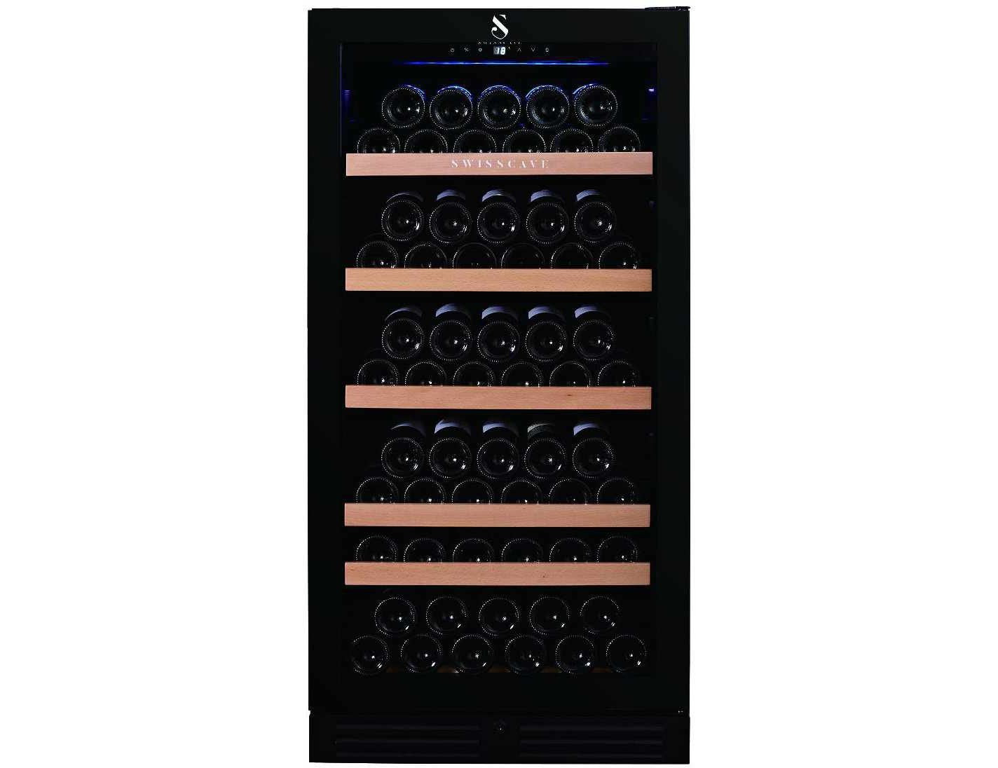 Swisscave Freestanding 60cm Wine Cooler - Black - WL355F