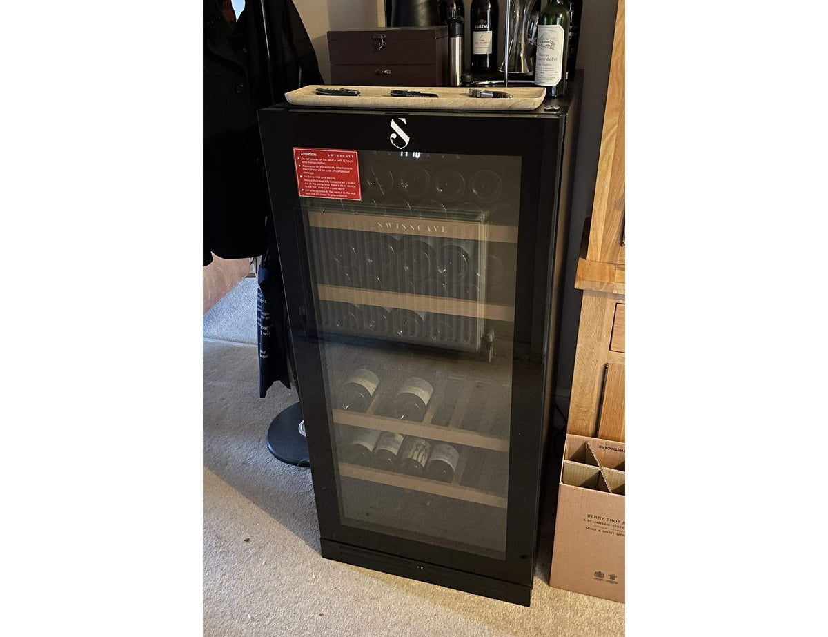 Swisscave Freestanding Dual Zone Wine Fridge - 600mm Black - WL355DF