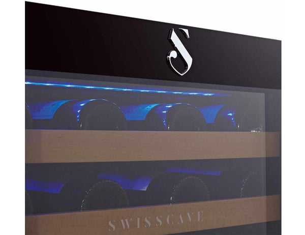 Swisscave Freestanding Dual Zone Wine Fridge - 600mm Black - WL355DF