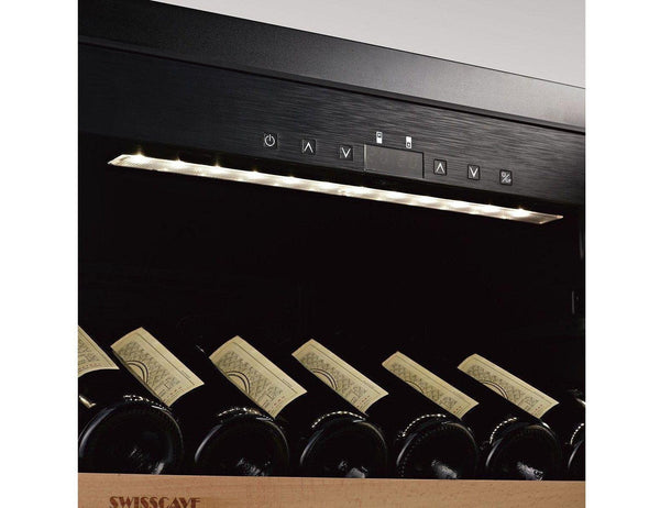 Swisscave Freestanding Dual Zone Wine Fridge - 600mm Black - WLB360DF-MIX