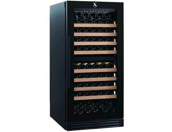 Swisscave Freestanding Dual Zone Wine Fridge - 600mm Black - WLB360DF-MIX