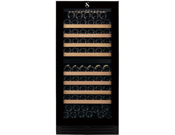 Swisscave Freestanding Dual Zone Wine Fridge - 600mm Black - WLB360DF-MIX