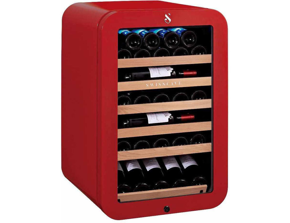 Swisscave Freestanding Small Wine Cooler - 540mm Black, White, Red - WL120F