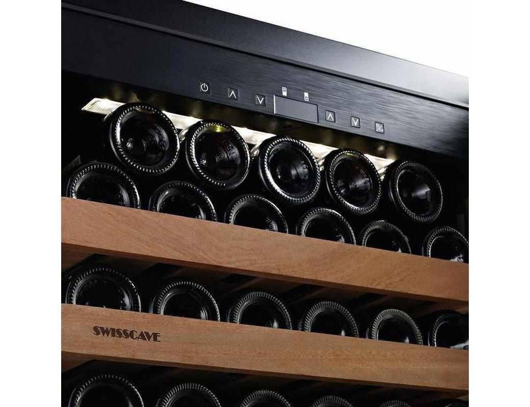 Swisscave Freestanding Tall Wine Cooler - 600mm Black - WLB460FL-MIX