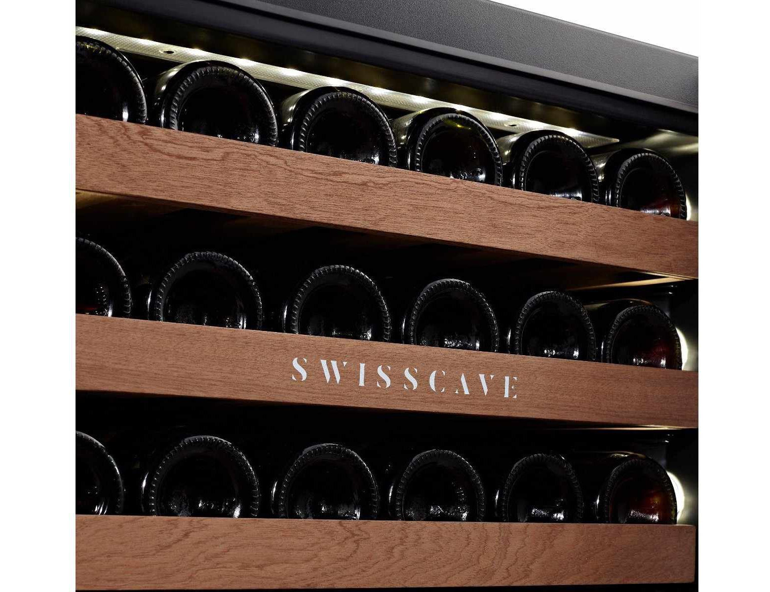 Swisscave Integrated Wine Cooler - 600mm Black - WLI-160F