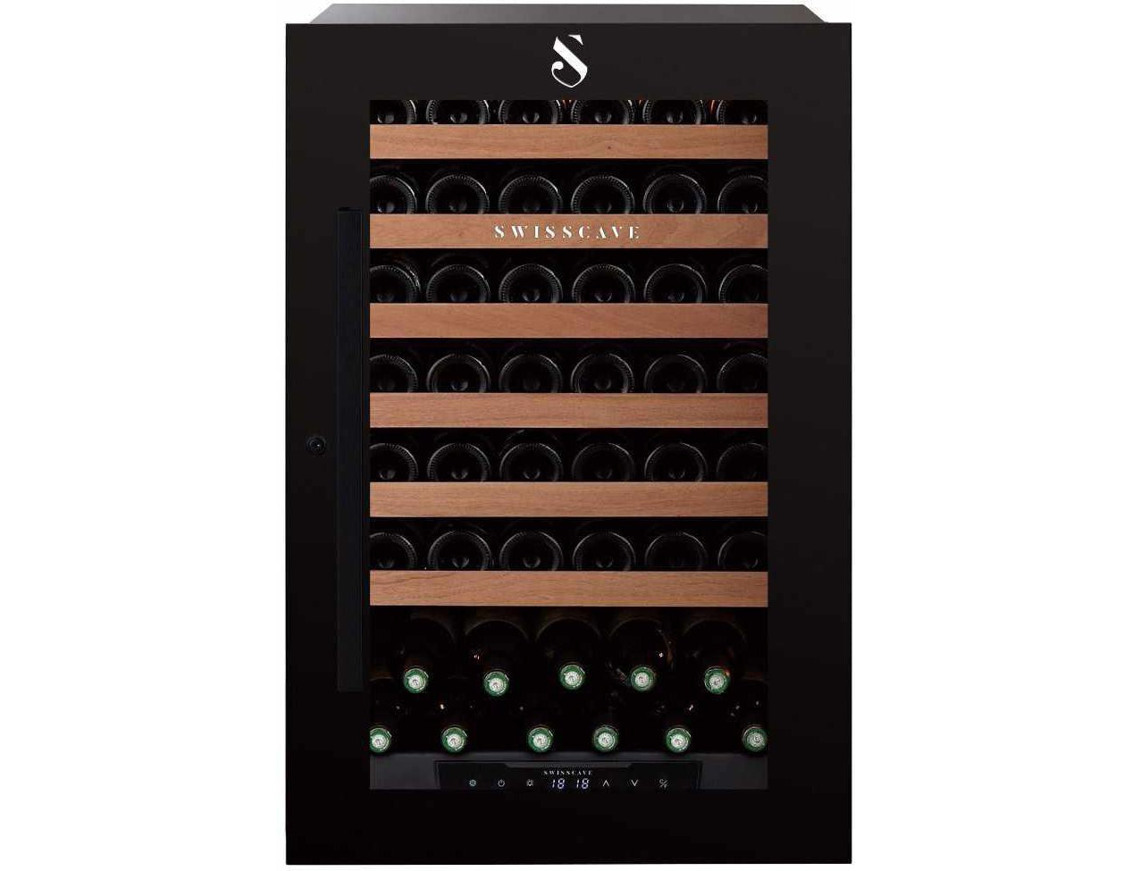 Swisscave Integrated Wine Cooler - 600mm Black - WLI-160F