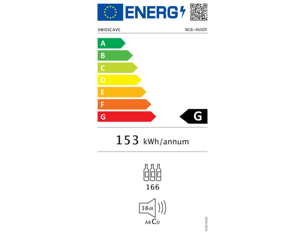 Swisscave Tall Built In Wine Cooler - Dual Zone 600mm - WLB460DFLD-MIX