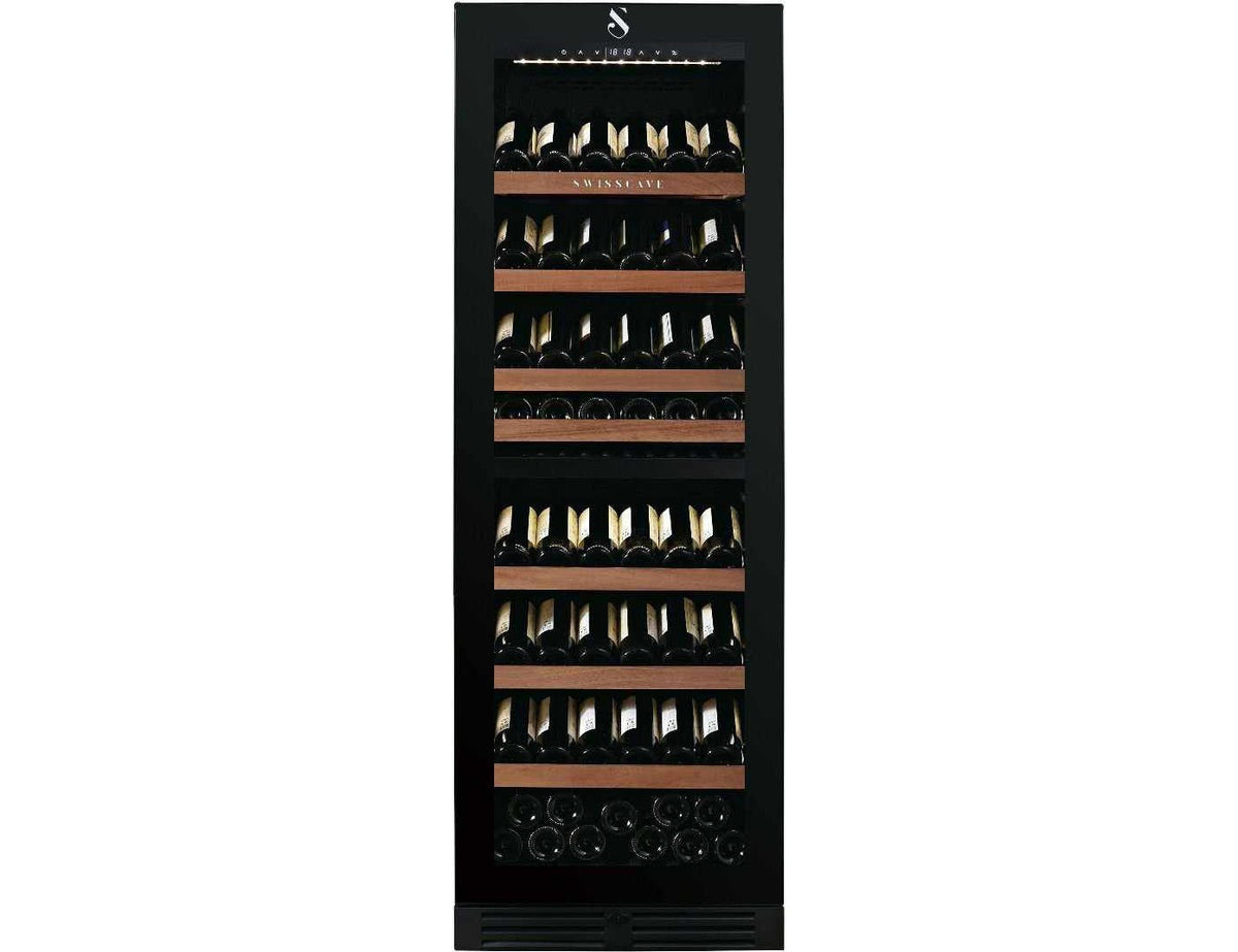 Swisscave Tall Built In Wine Cooler - Dual Zone 600mm - WLB460DFLD-MIX