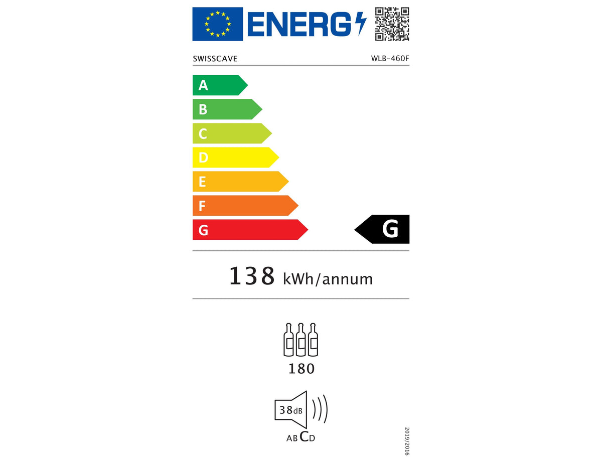 Swisscave Tall Built In Wine Fridge - 600mm - WLB460FLD