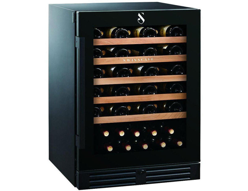 Swisscave Under Counter Built In 60cm Wine Fridge - Black - WLB160F